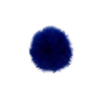Toft alpaca fur coloured pom pom blue