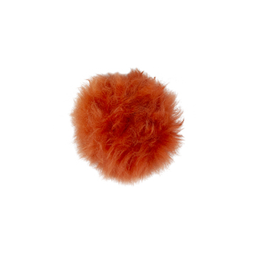 Toft alpaca fur coloured pom pom orange