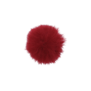 Toft alpaca fur coloured pom pom ruby